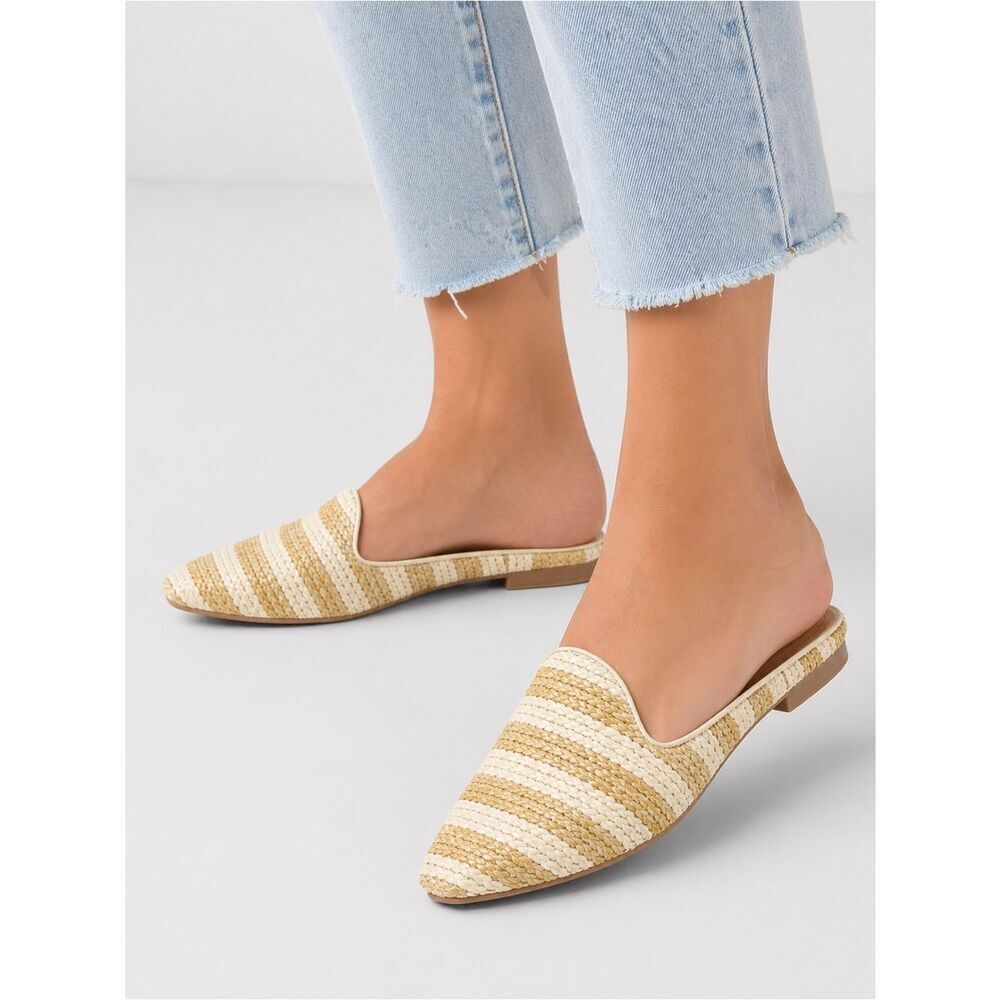Universal Thread Violet Striped Raffia Mule size 7